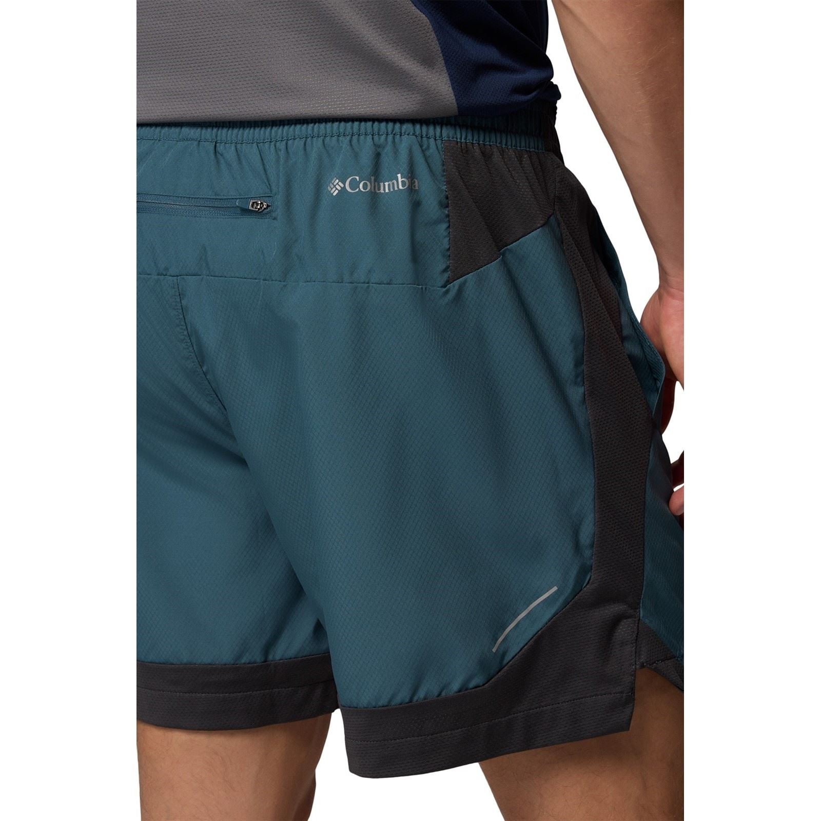Columbia Three Pitch Shorts De Sport Bleus En Polyester Pour Homme