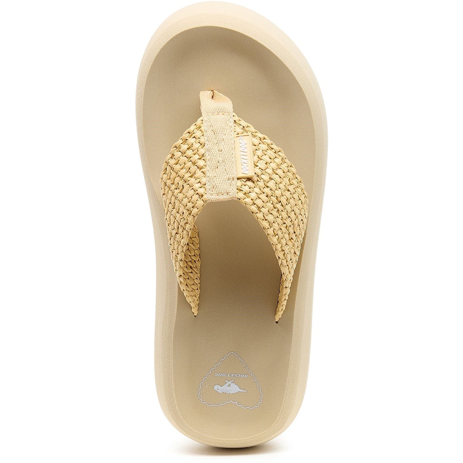 Rocket Dog Sandy Raffia Sandales Naturelles Pour Femmes En Textile
