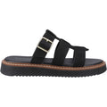 Hush Puppies Celeste Slide Sandales Noires Pour Femmes En Cuir