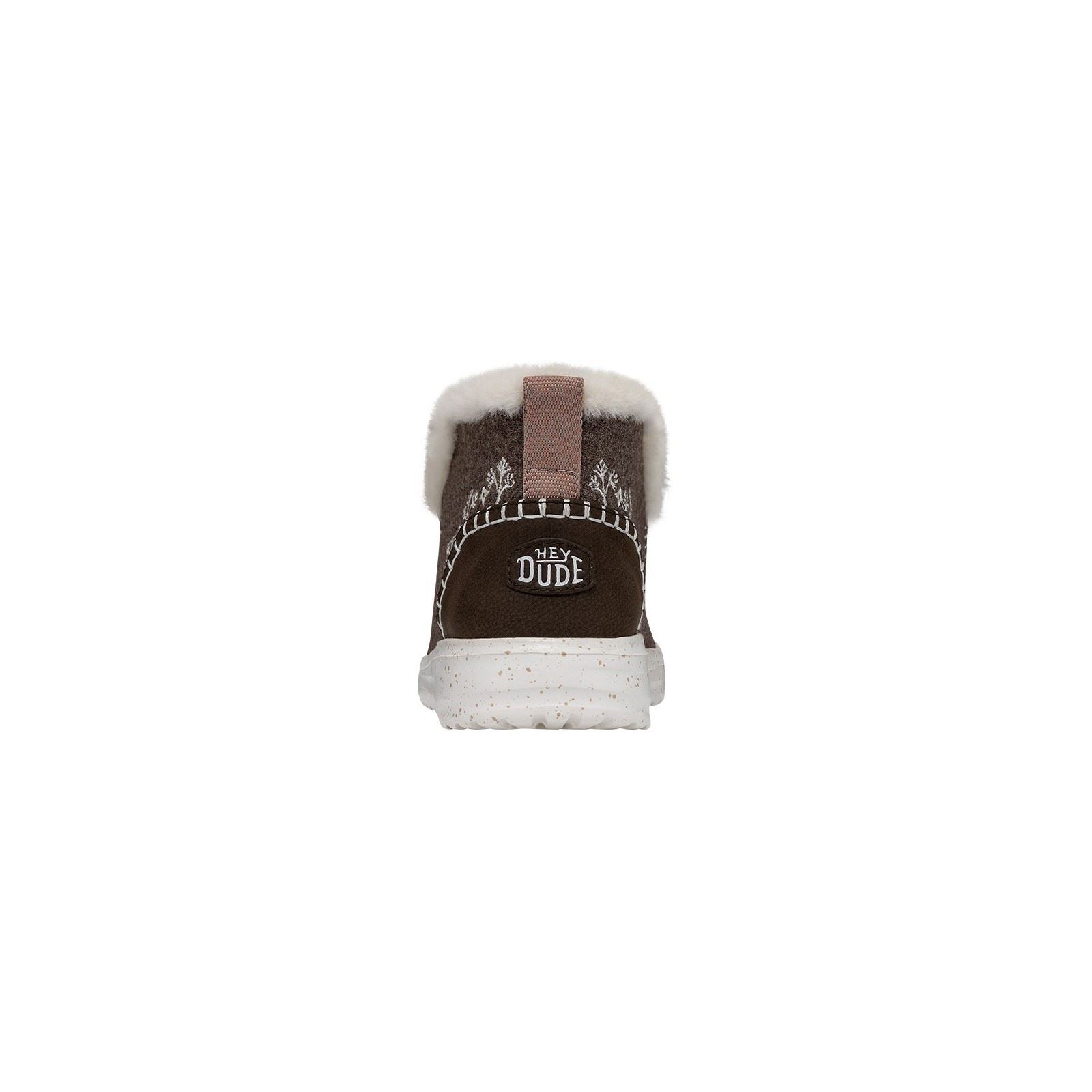 HEYDUDE Denny Wool Faux Shearling Bottes Pour Femmes En Noyer