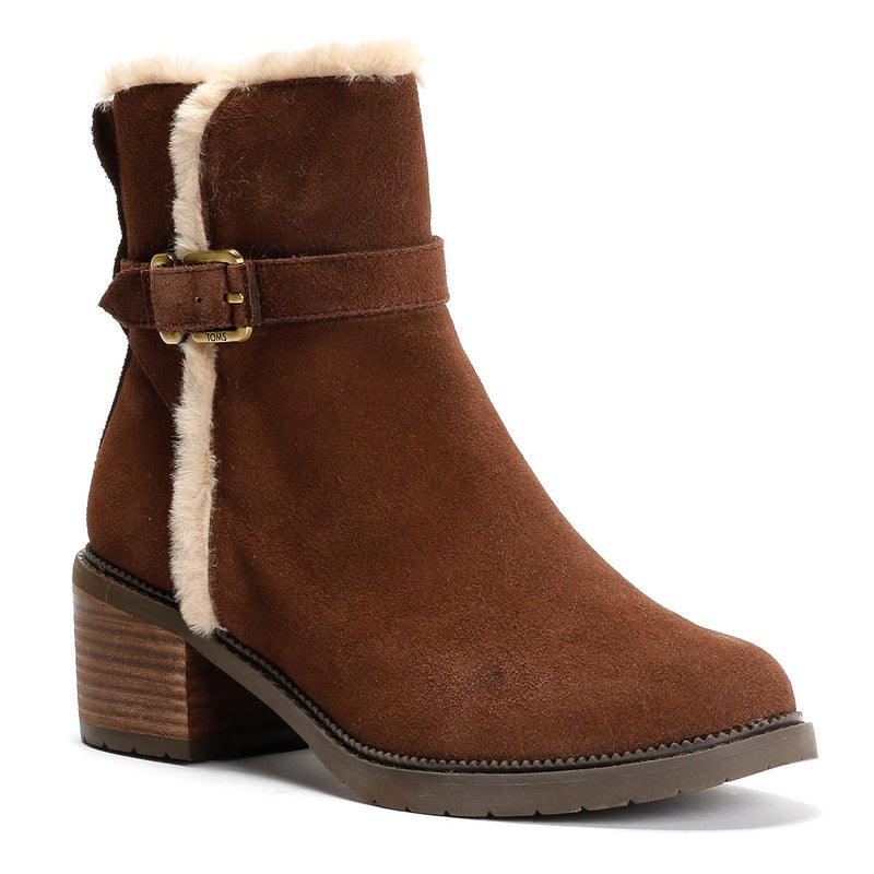 TOMS Hailey Buckle Bottes Brunes Pour Femmes En Suede