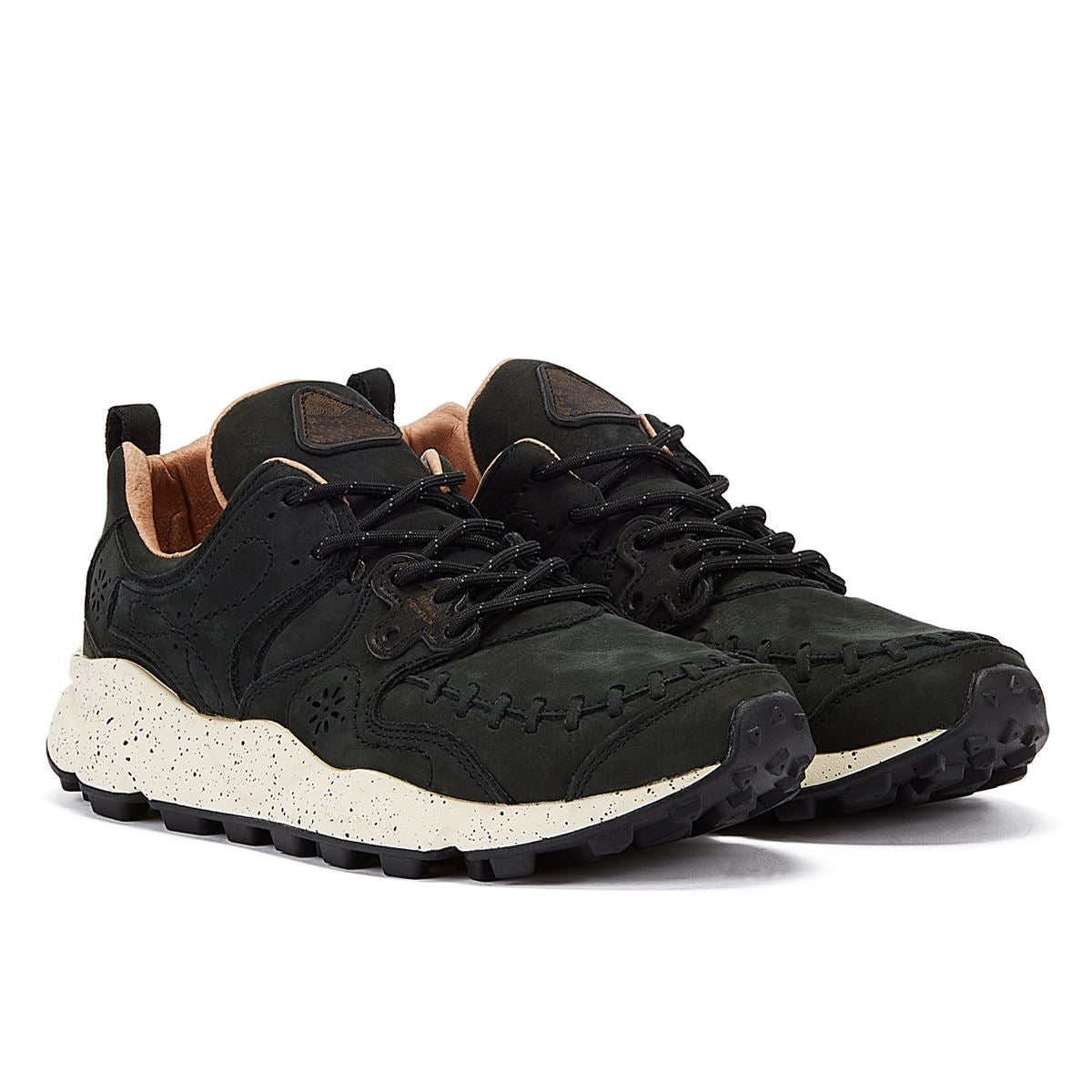Flower Mountain Baskets Noires Pour Hommes En Daim Yamano