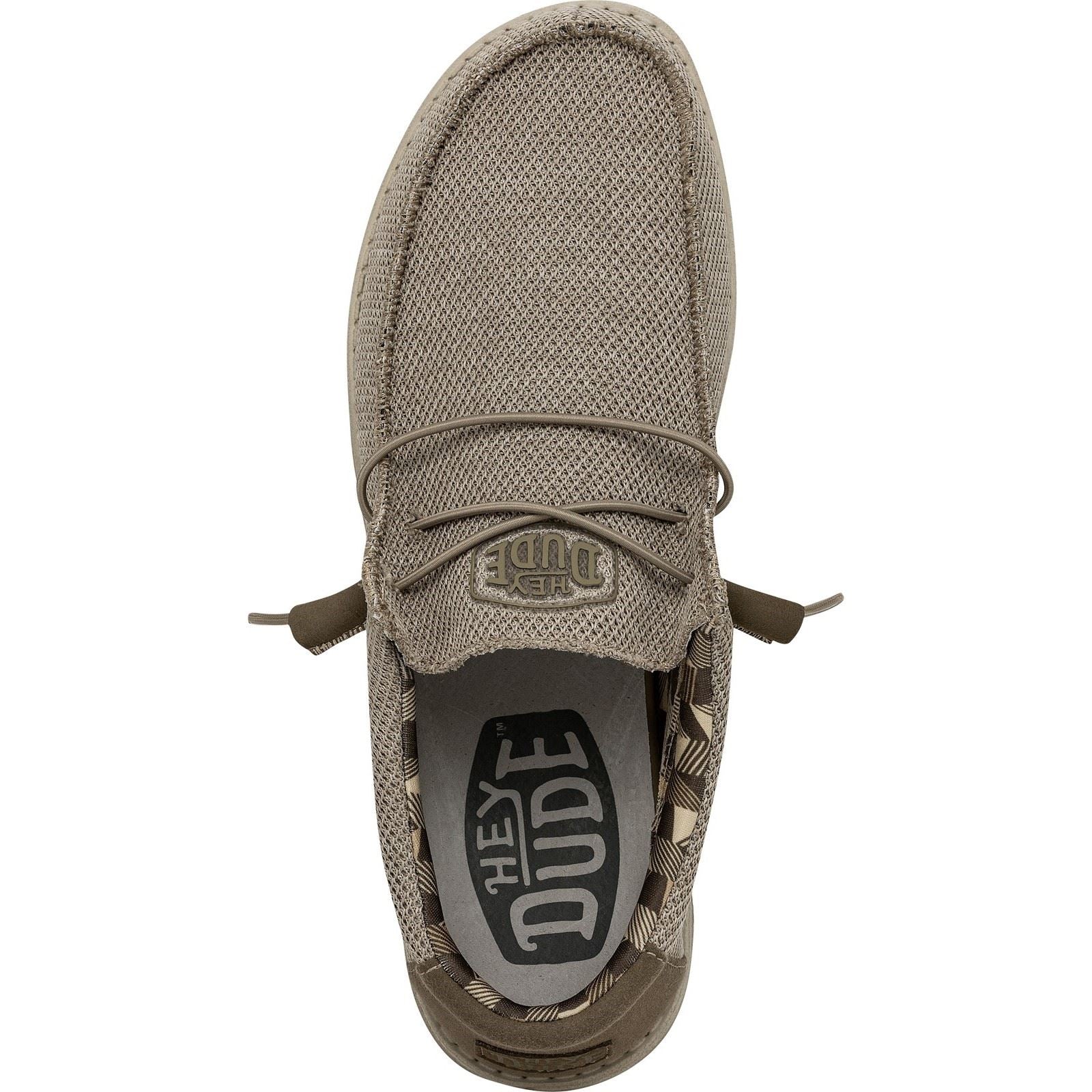 HEYDUDE Wally Sox Chaussures Bateau Pour Hommes En Faux Daim Beige