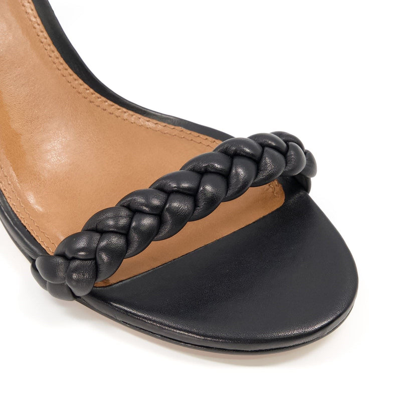 Dune Jaslyn Talons Hauts Noirs Pour Femmes En Cuir