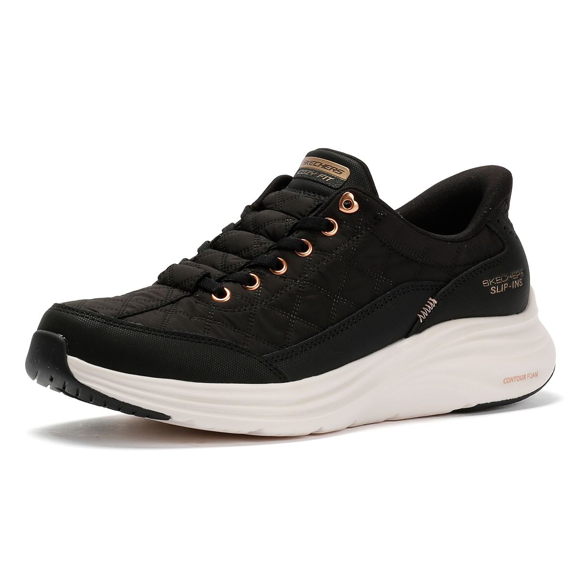 Skechers Slip-Ins Contour Foam Cozy Fit Baskets Noires Pour Femmes