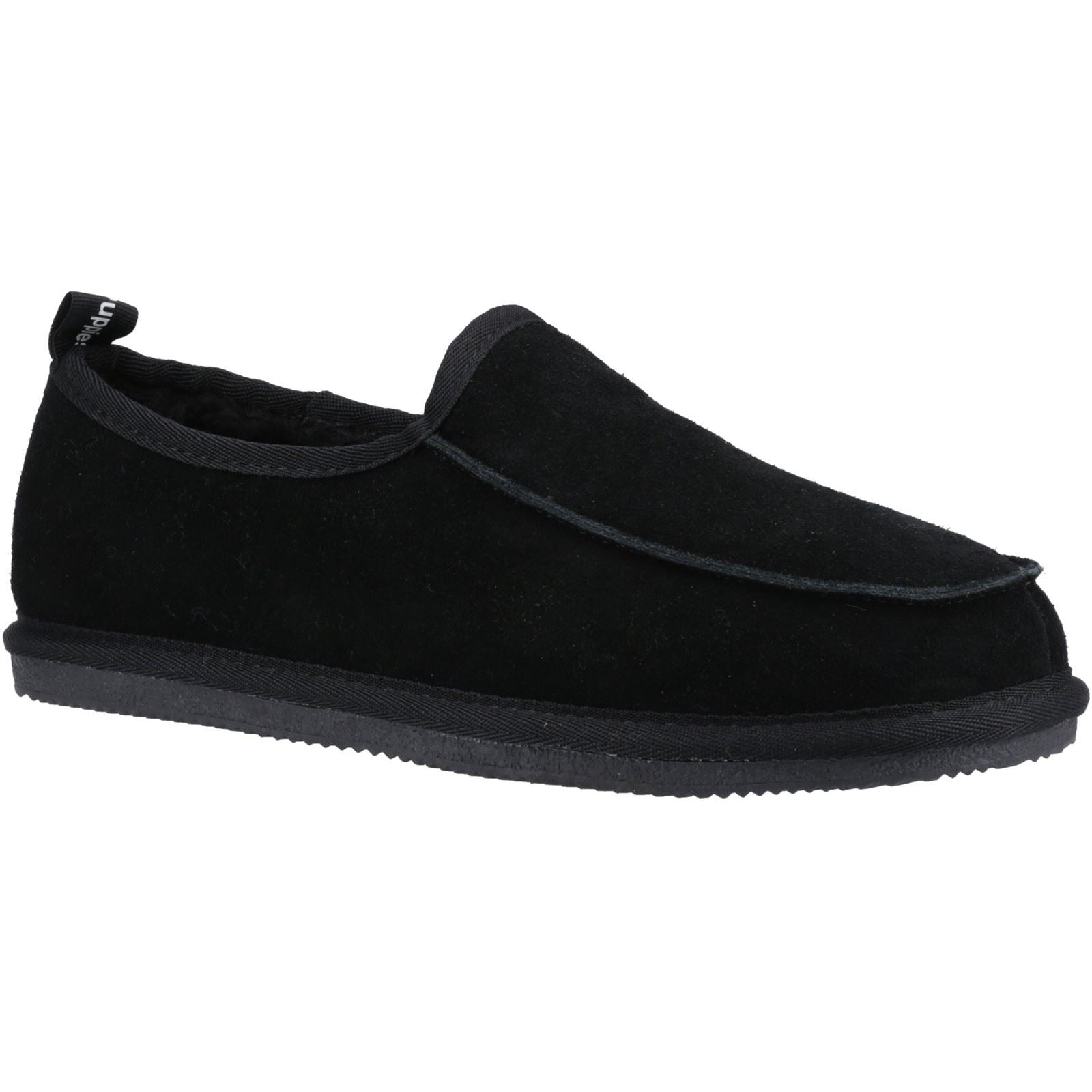 Hush Puppies Charles Chaussons Noirs Pour Hommes En Suède