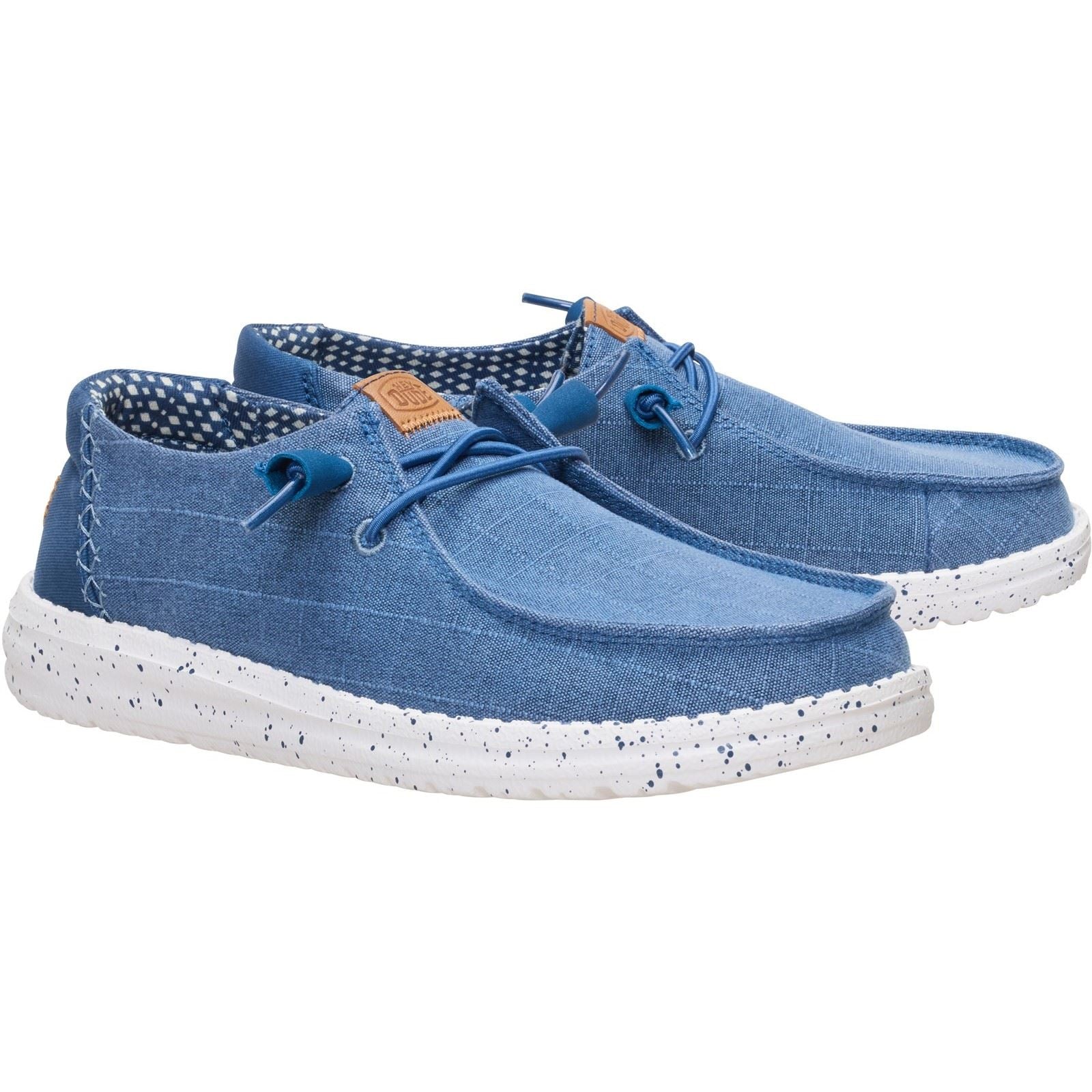 HEYDUDE Wendy Chambray Mocassins Bleus Ensign Pour Femmes En Textile
