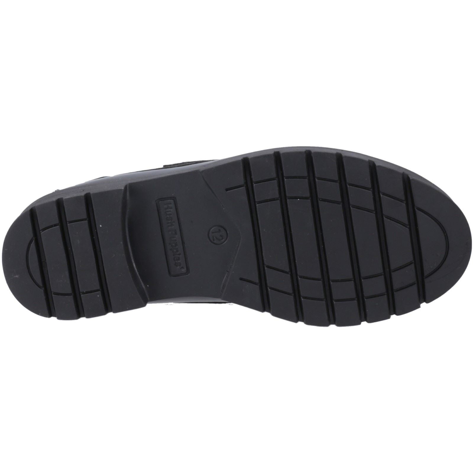 Hush Puppies Lucy Chaussures Bateau Noires Pour Filles En Cuir