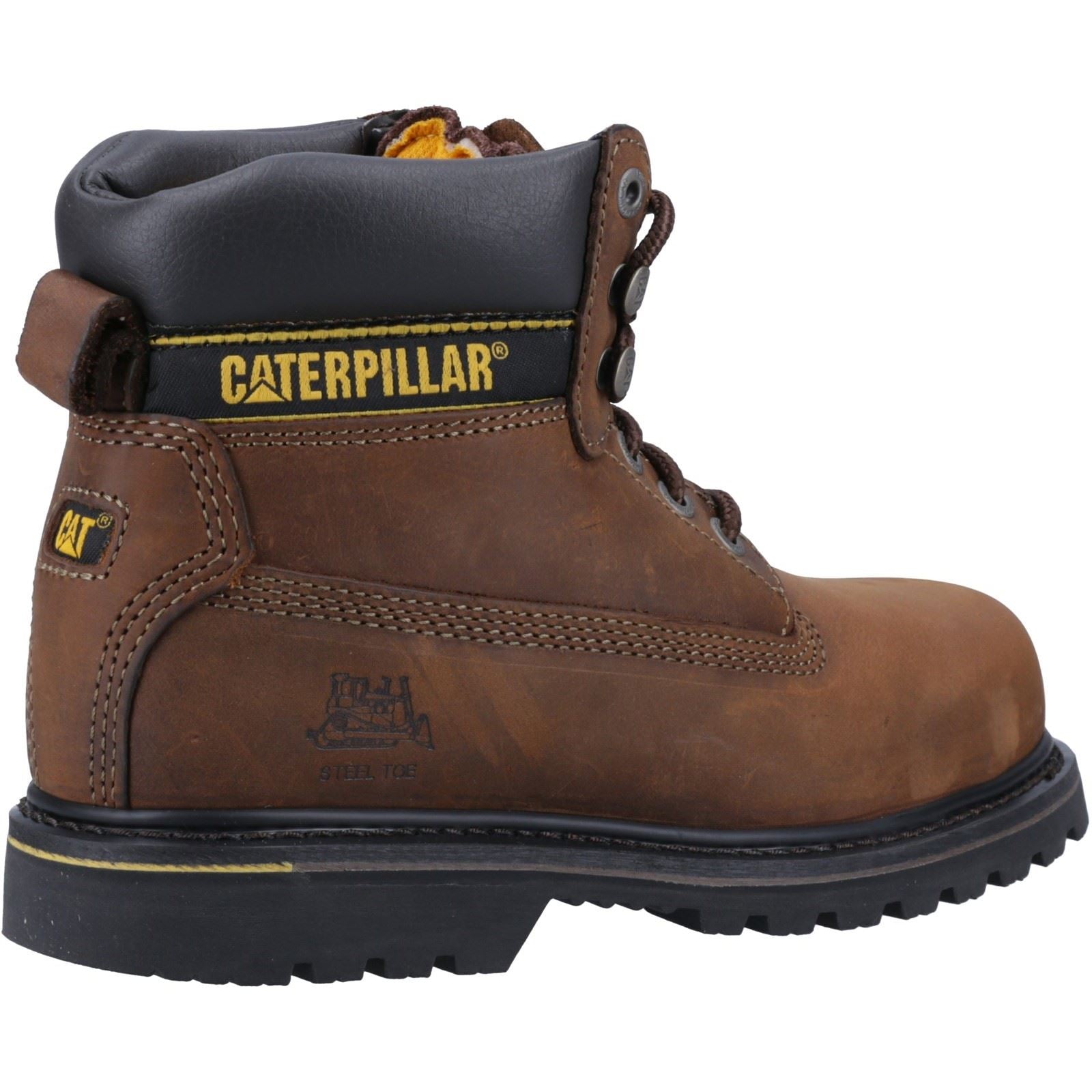 Caterpillar Bottines De Sécurité En Cuir Marron Holton
