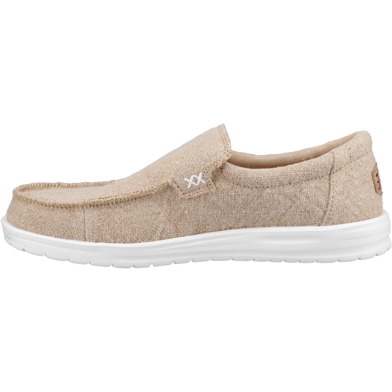 HEYDUDE Mikka Jute Chaussures Mocassins Pour Hommes En Lin Couleur Crème Irlandaise