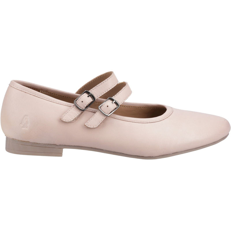 Hush Puppies Nancy Mary Jane Flâneurs Plats En Cuir Pour Femmes En Rose Pâle