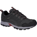 Hi-Tec Auckland Lite Chaussures De Randonnée Pour Homme En Cuir Gris Graphite/rouge Foncé