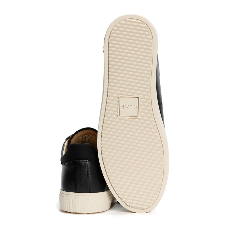 Clae Bradley Baskets En Cuir Noir Pour Hommes