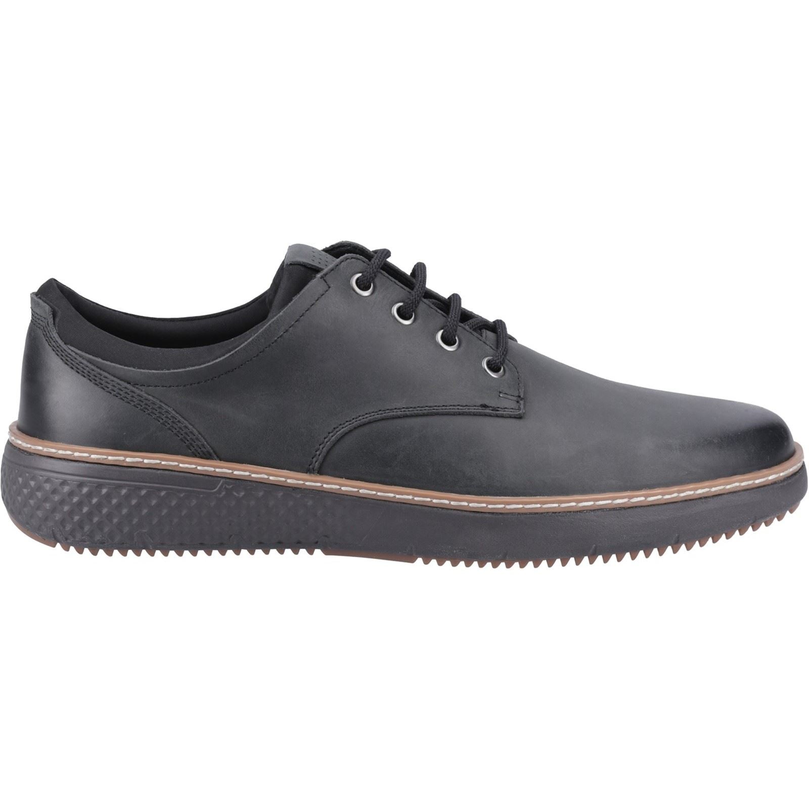 Hush Puppies Kash Chaussures En Cuir Noir À Lacets Pour Hommes