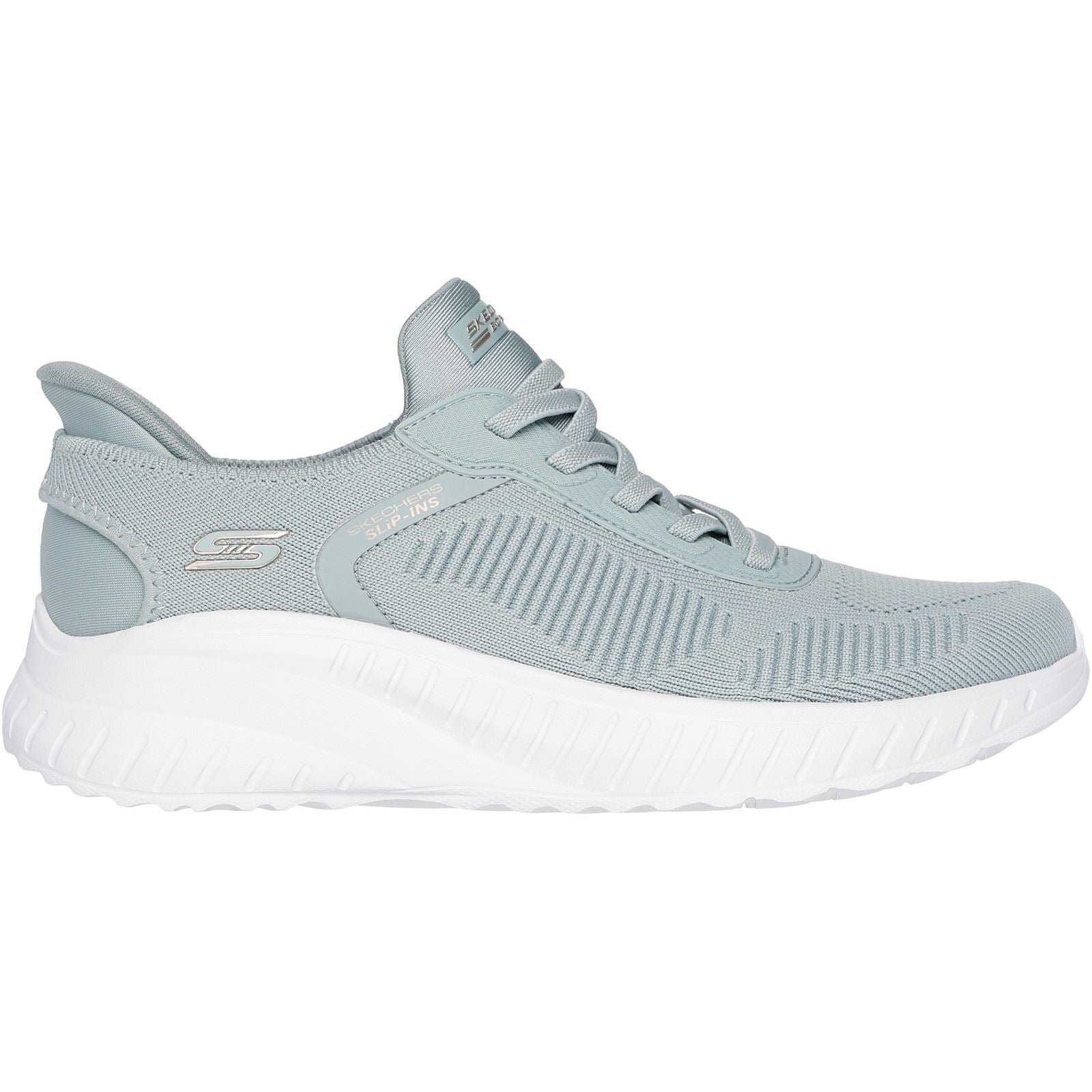 Skechers BOBS Sport Squad Chaos Chaussures De Sport Pour Femmes En Toile De Couleur Sauge