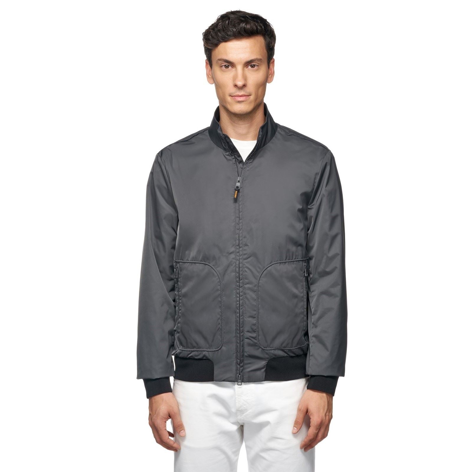 Geox M Snake Veste Aviateur Grise Pour Hommes