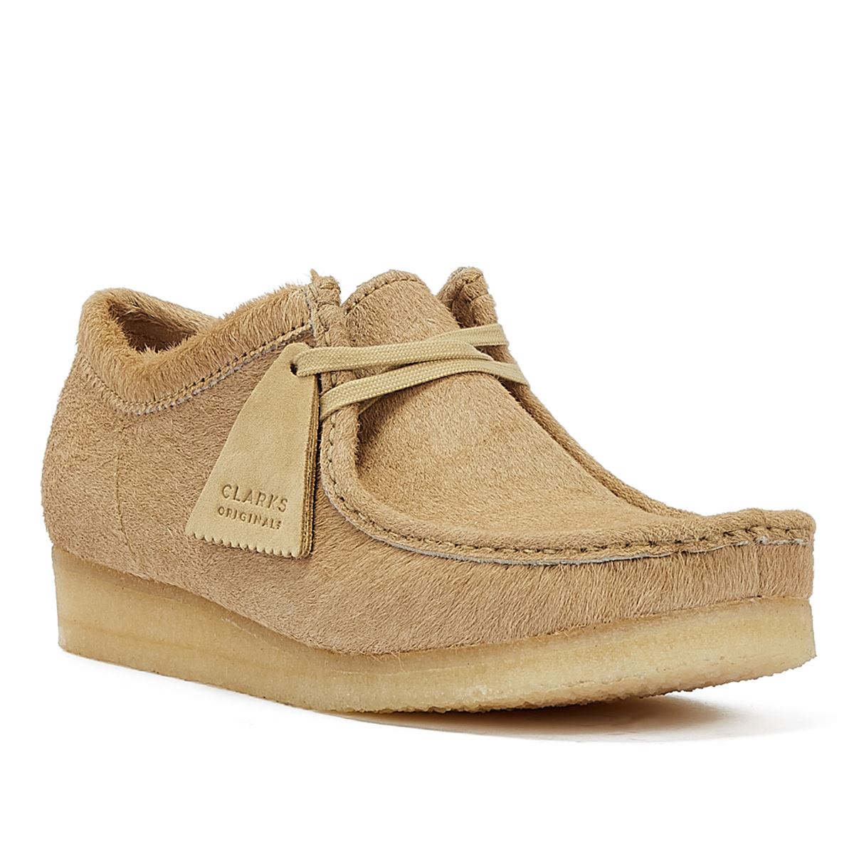 Clarks Originals Chaussures À Lacets Wallabee En Cuir Pour Hommes Couleur Érable