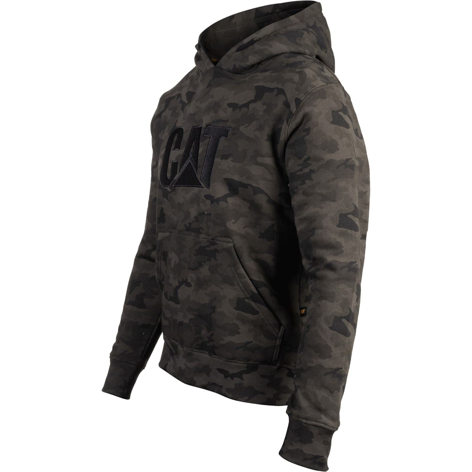 Caterpillar Trademark Sweat À Capuche Vert En Coton Pour Homme