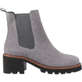 Hush Puppies Gaia Bottes Chelsea À Talons En Cuir Pour Femmes Couleur Gris.