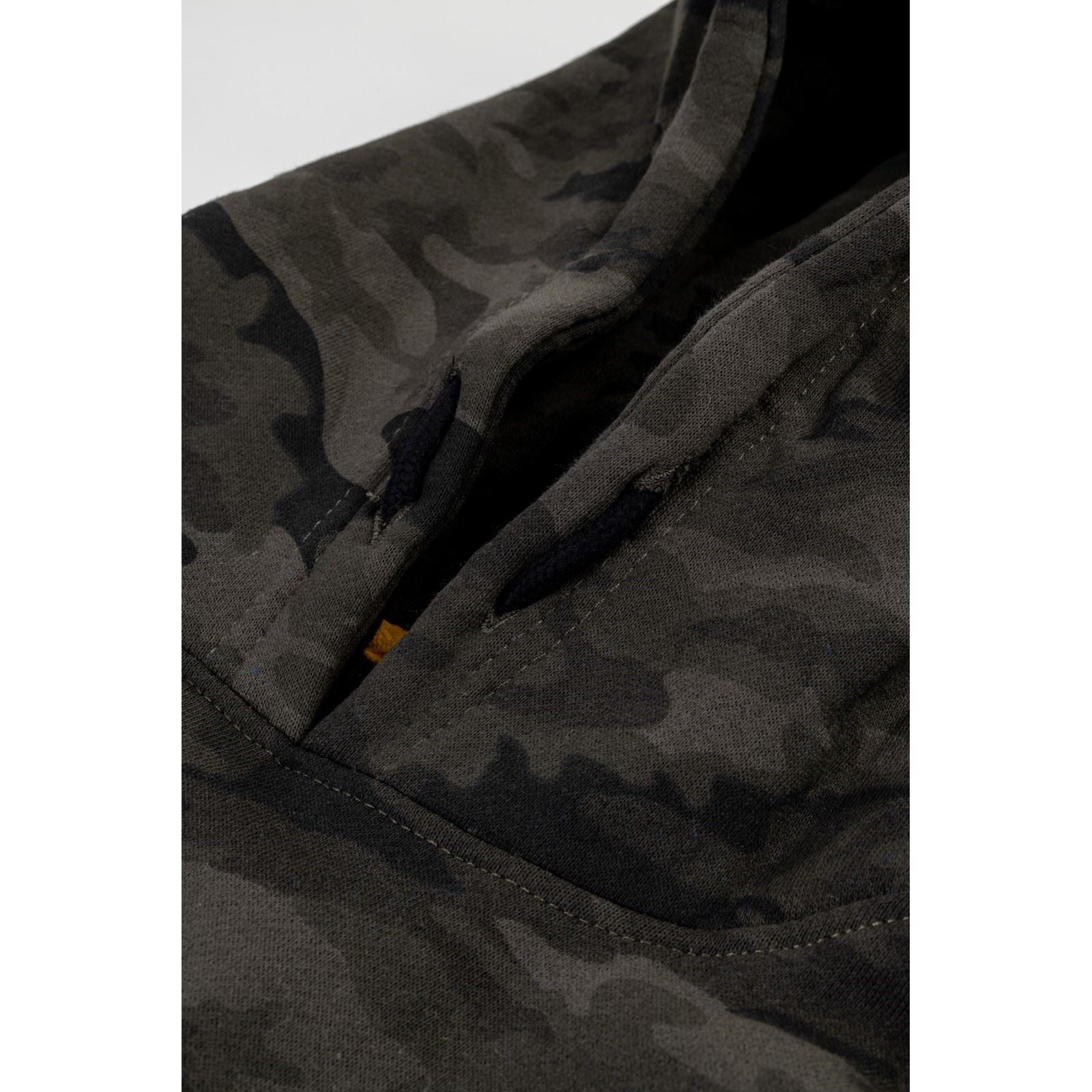 Caterpillar Trademark Sweat À Capuche Vert En Coton Pour Homme