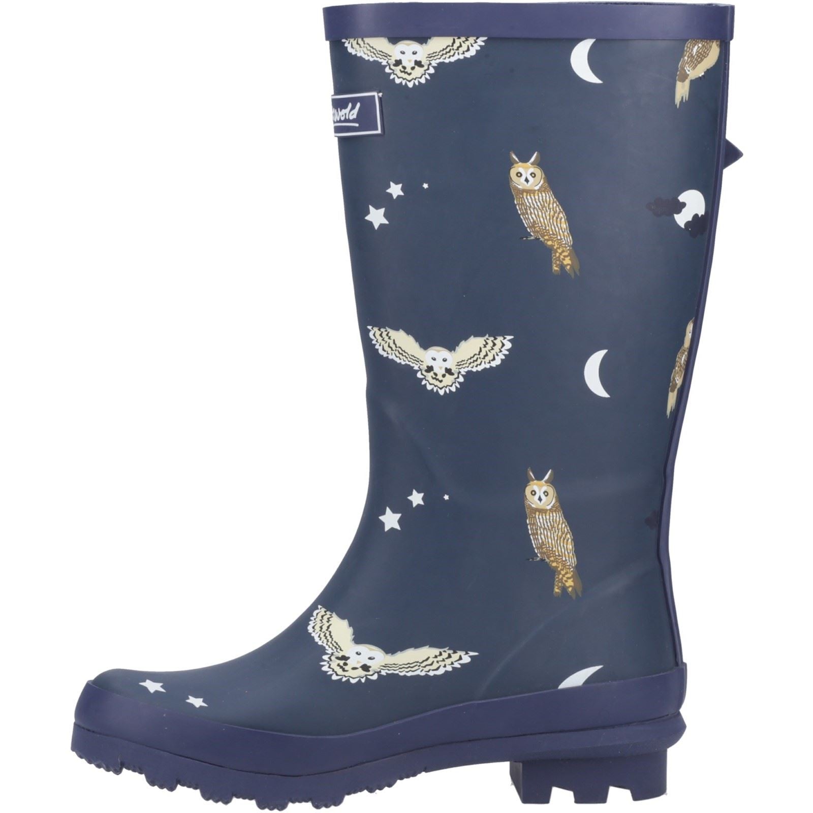 Cotswold Woodland JNR Bottes De Pluie En Caoutchouc Pour Filles Owls Wellington