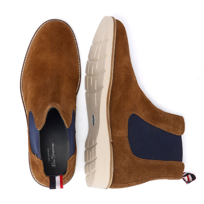 Ben Sherman Hampton Bottes En Daim Marron Pour Homme