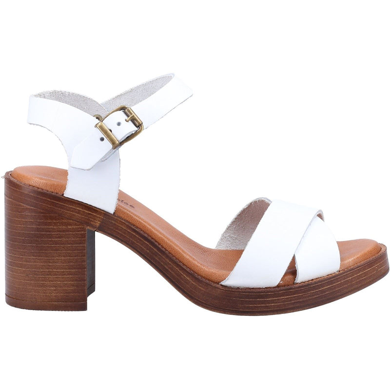 Hush Puppies Georgia Sandales Blanches Pour Femmes En Cuir