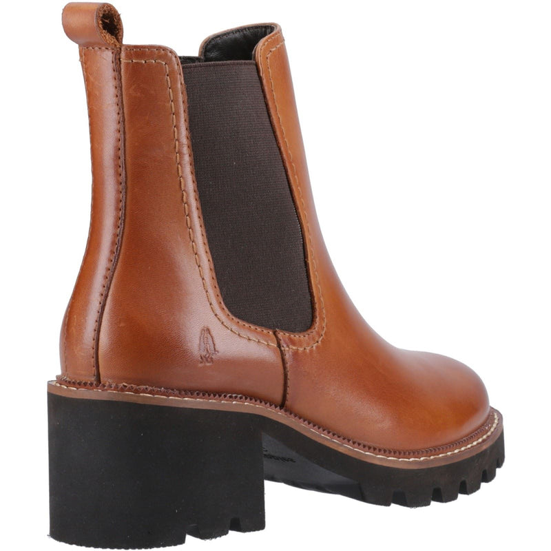 Hush Puppies Gaia Bottes Chelsea À Talons En Cuir Pour Femmes Couleur Fauve
