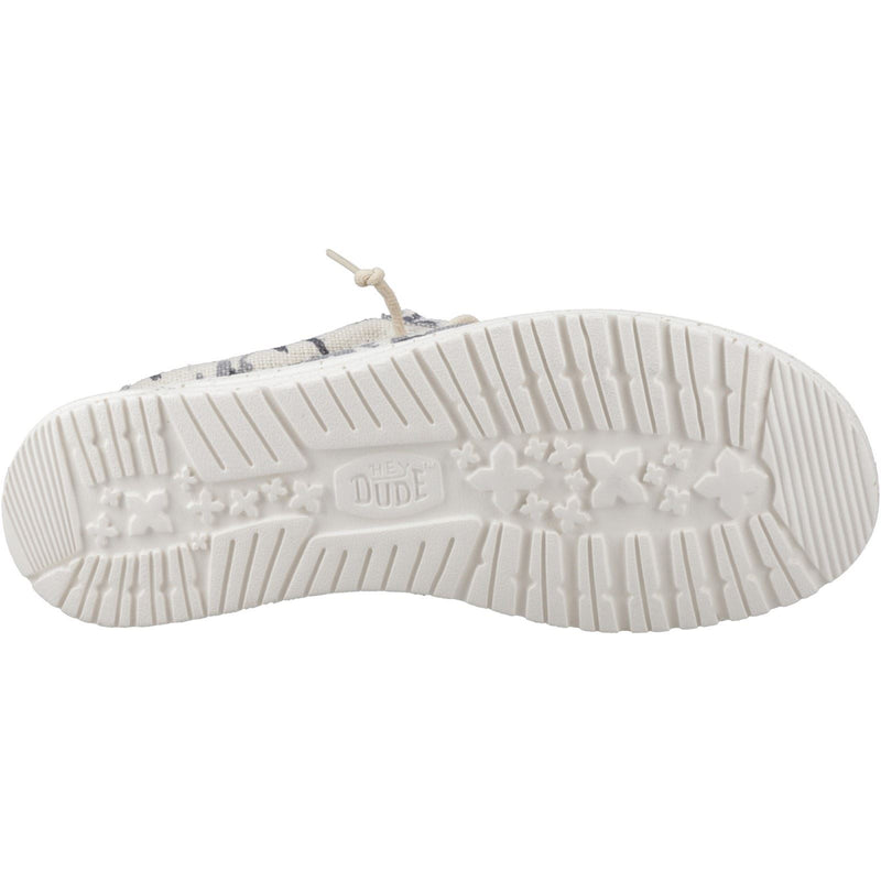 HEYDUDE Wally Palm Jute Chaussures Mocassins En Toile De Jute Pour Hommes Egret/Cloud Blue