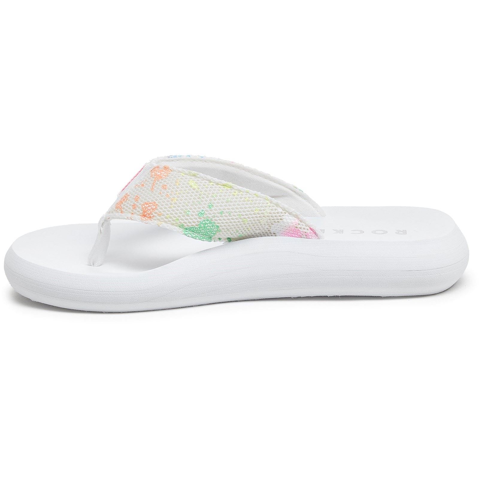 Rocket Dog Spotlight Barker Sandales Blanches En Tissu Pour Femmes