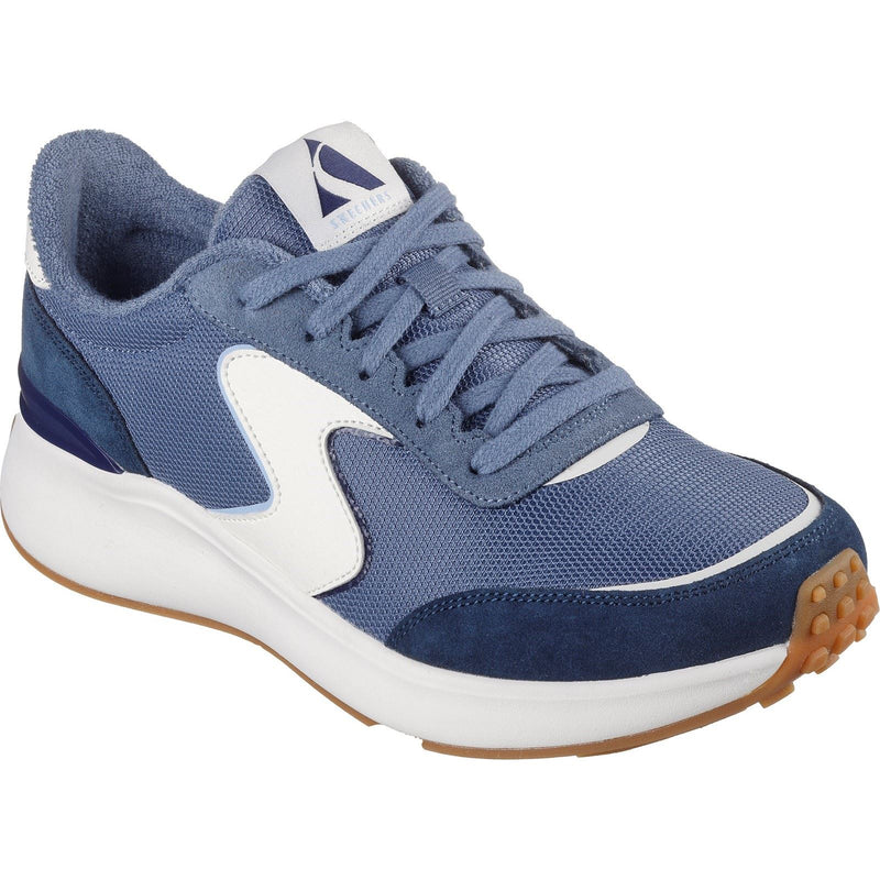 Skechers BLVD Retro Runner Baskets En Cuir Pour Femme, Couleur Marine