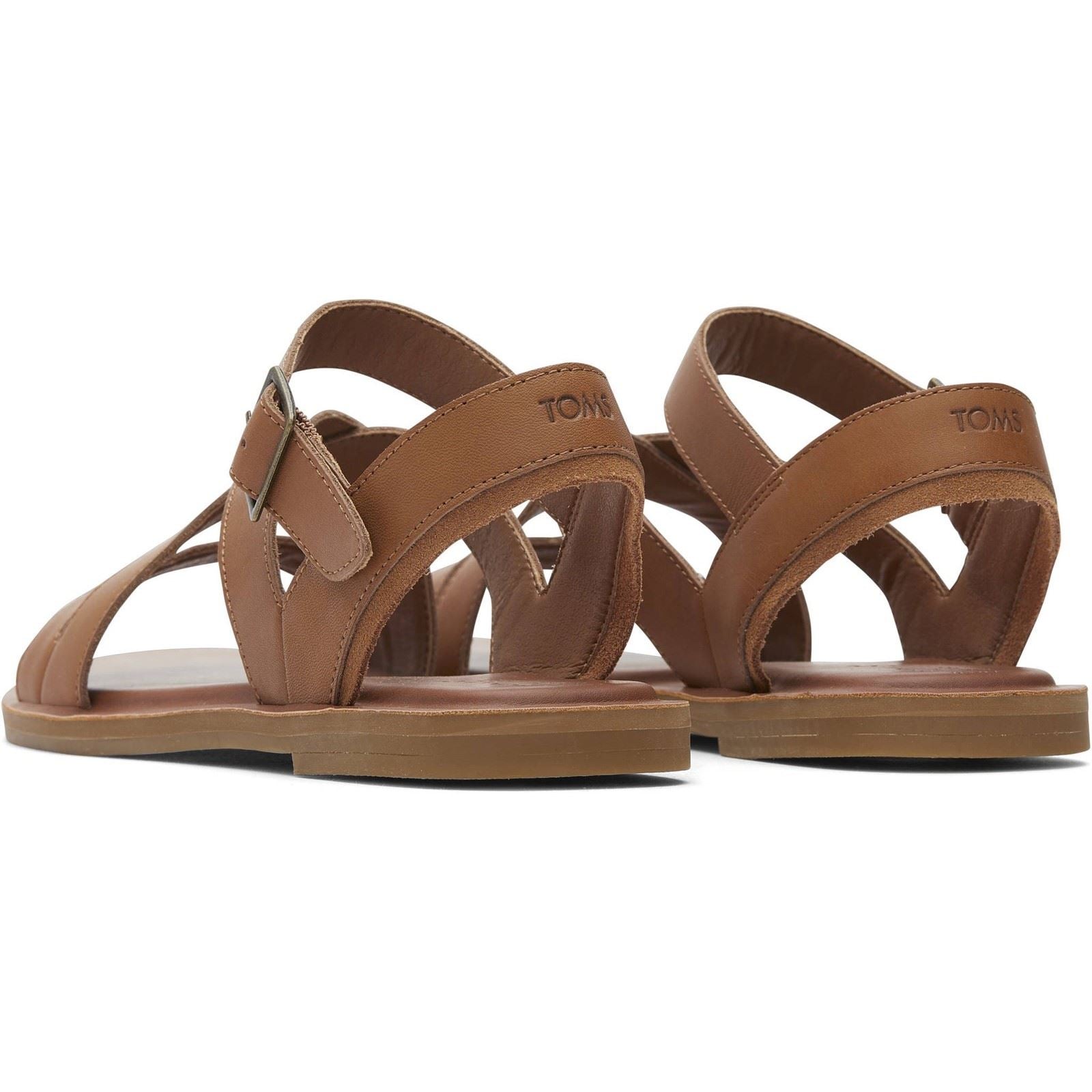TOMS Sloane Sandales Compensées En Cuir Pour Femmes Tan