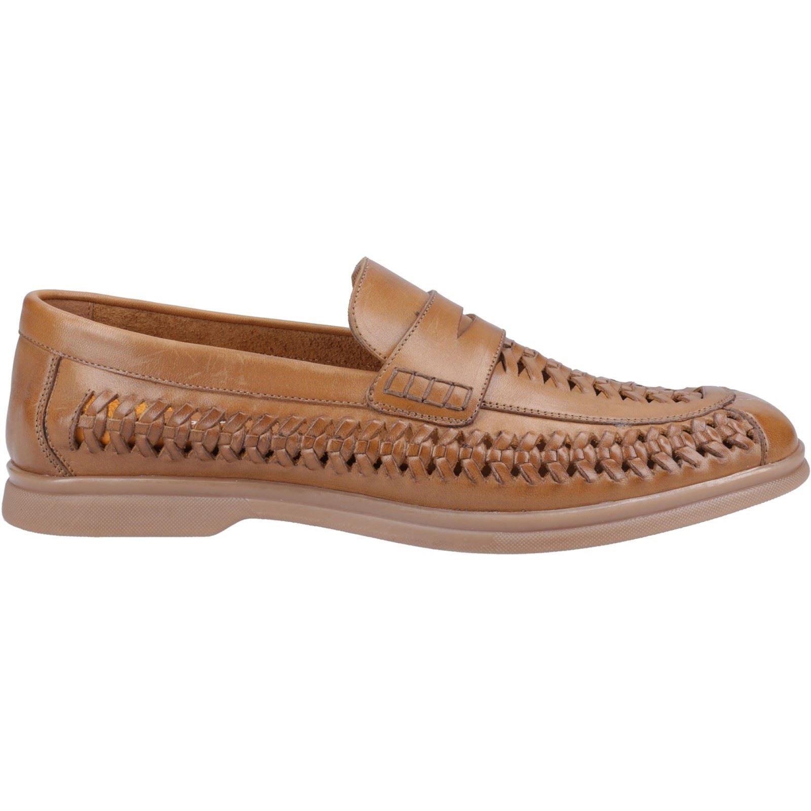 Hush Puppies Bowie Mocassins Pour Hommes En Cuir Couleur Fauve