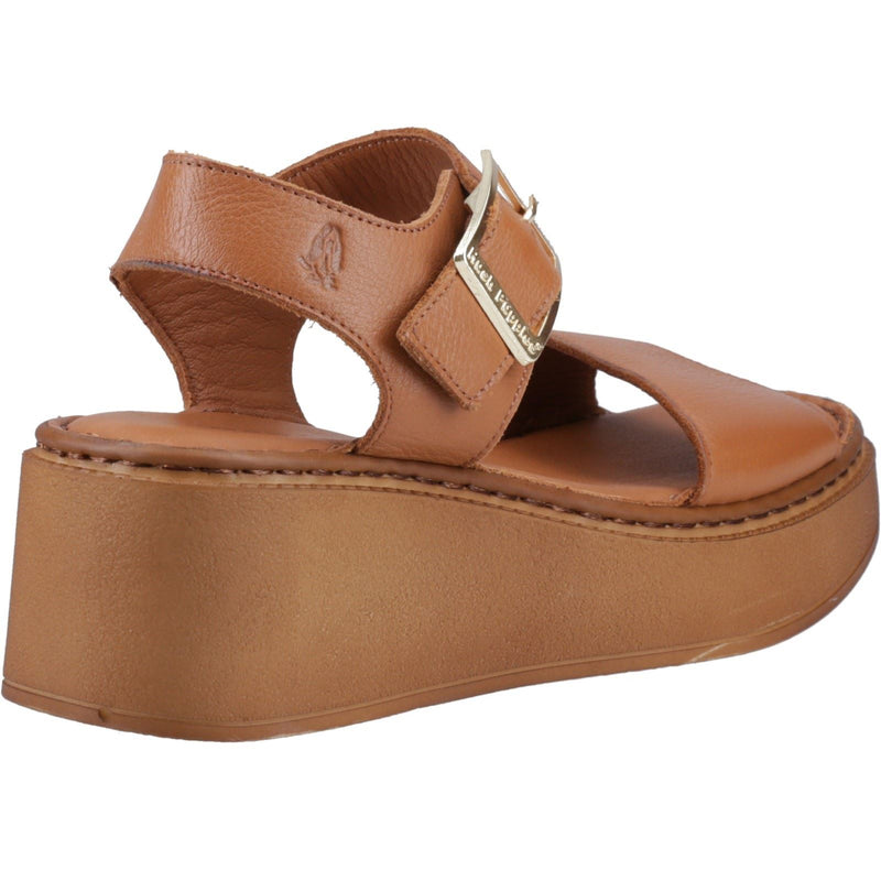 Hush Puppies Beatrix Wedge Sandales En Cuir Pour Femme Couleur Beige
