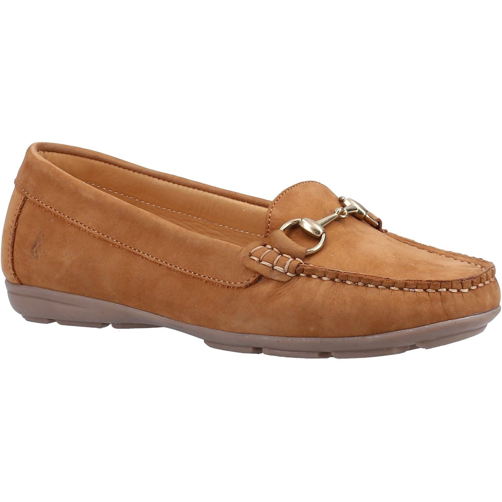 Hush Puppies Molly Snaffle Lea Mocassins Pour Femmes En Nubuck Couleur Fauve.