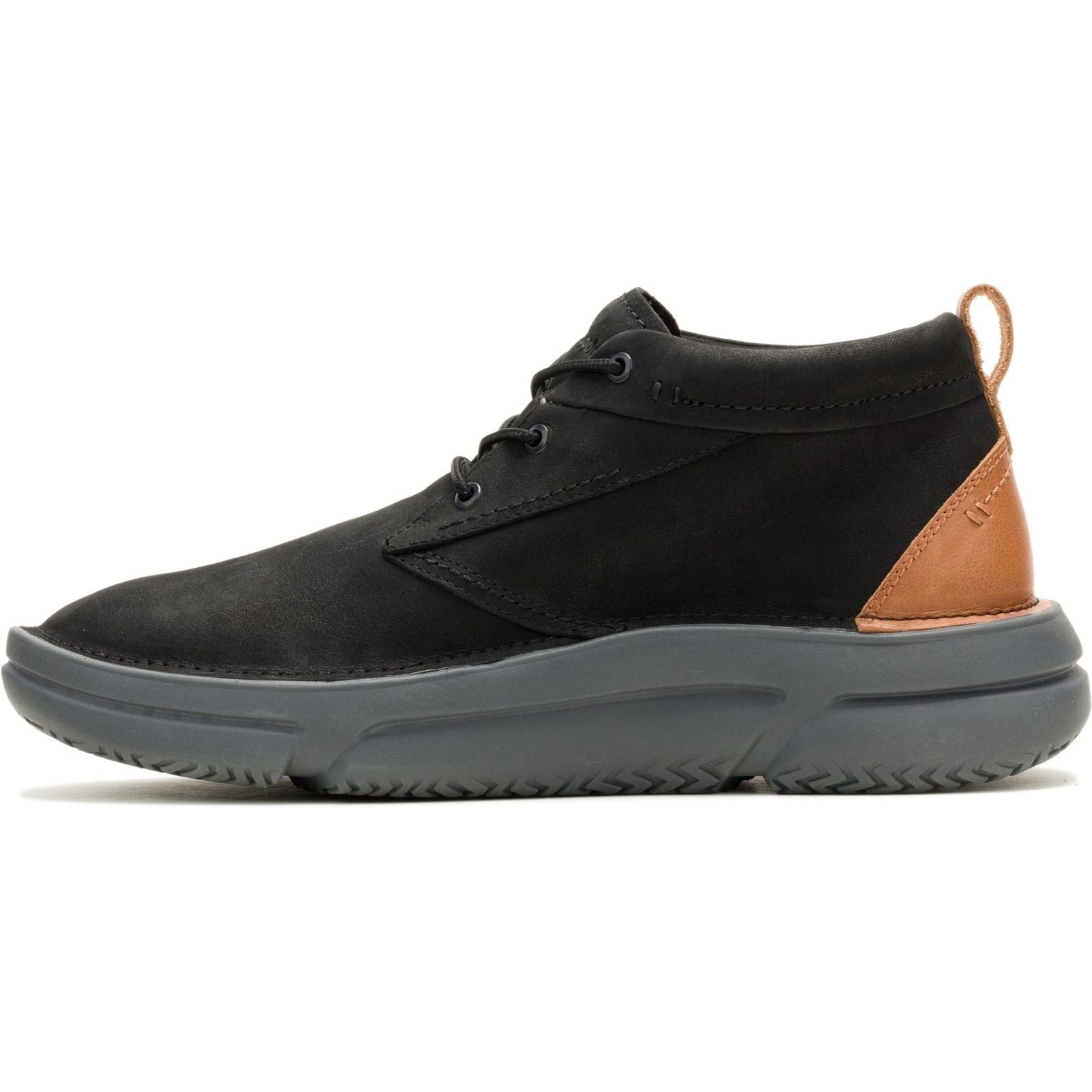 Hush Puppies Baylor Bottes En Cuir Noires Pour Hommes