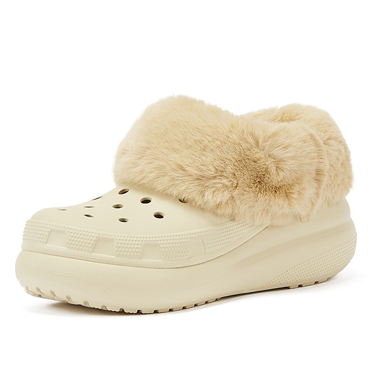 Crocs Sabot Confort Beige "Furever Crush Clog Bone" Pour Femmes