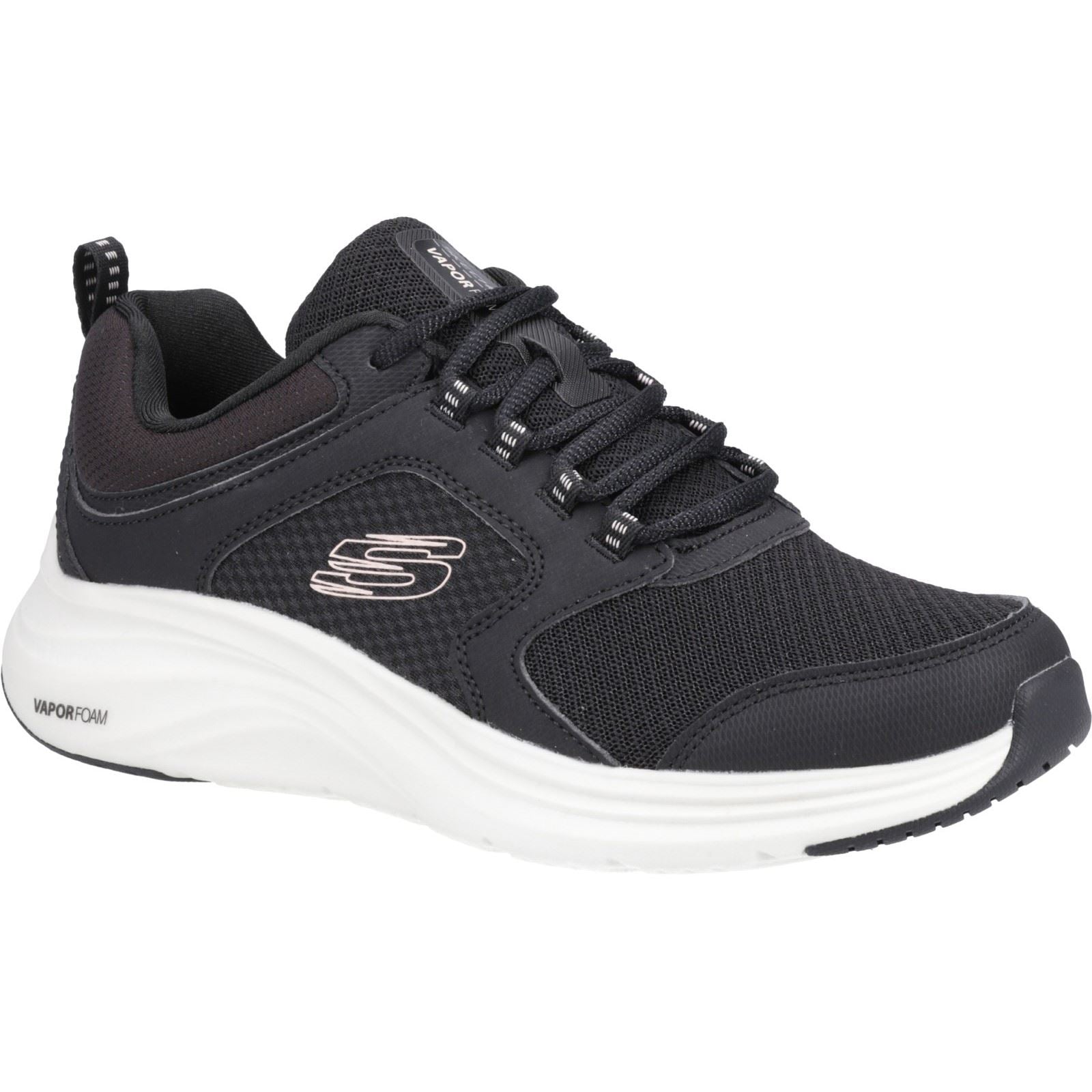 Skechers Vapor Foam Baskets En Textile Pour Femmes, Noir/Rose