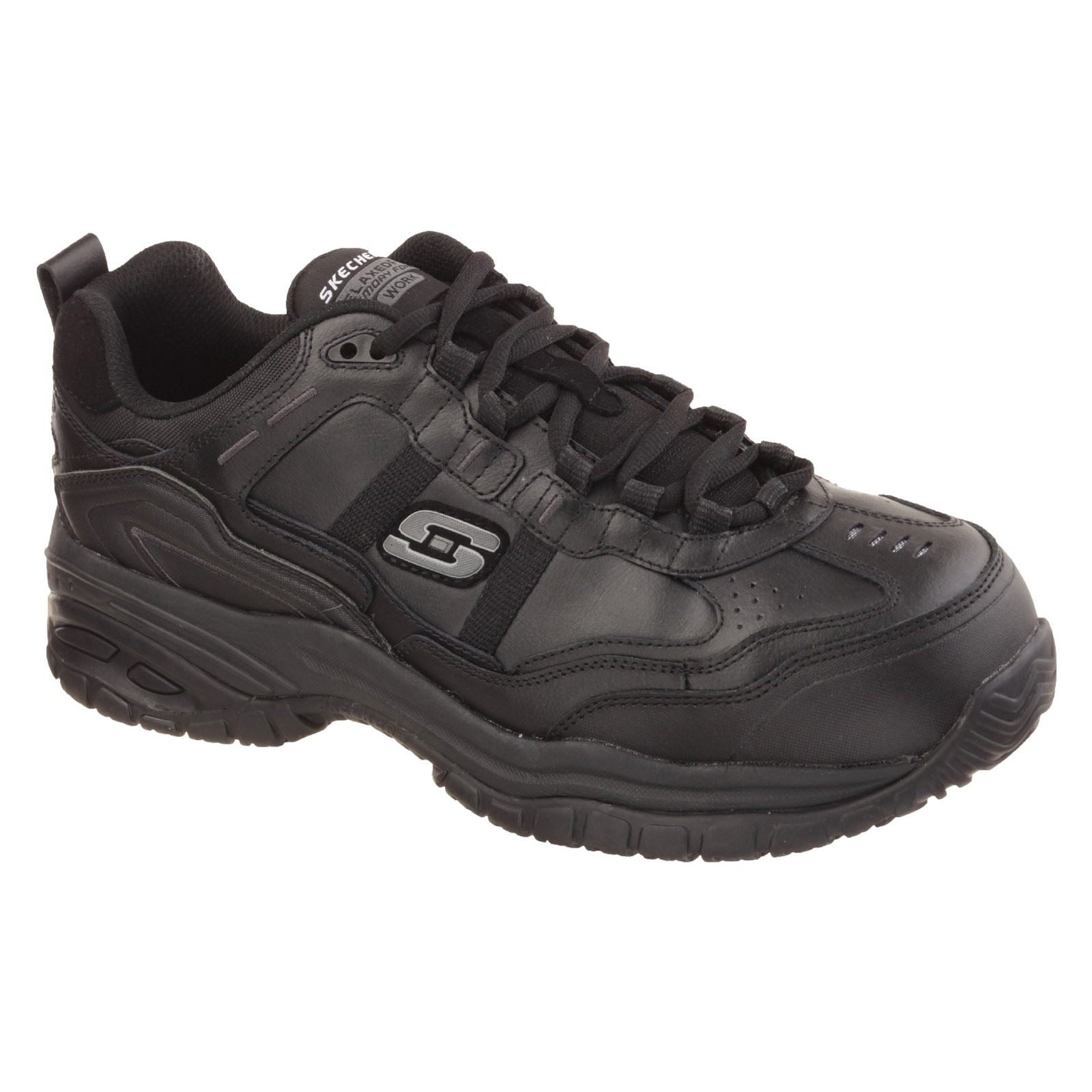 Skechers Workwear Soft Stride - Grinnell Basket De Sécurité Noires Pour Hommes Suede