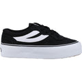 Superga 3041 Revolley Colorblock Platform Baskets Pour Femmes En Cuir Noir/Blanc