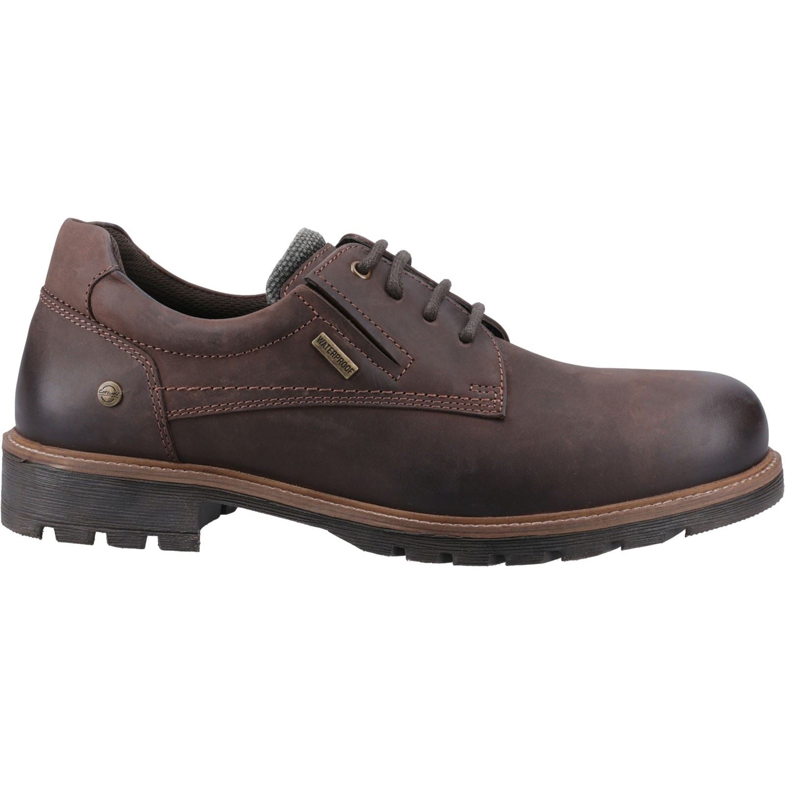 Cotswold Ebrington Chaussures En Cuir Marron À Lacets Pour Homme