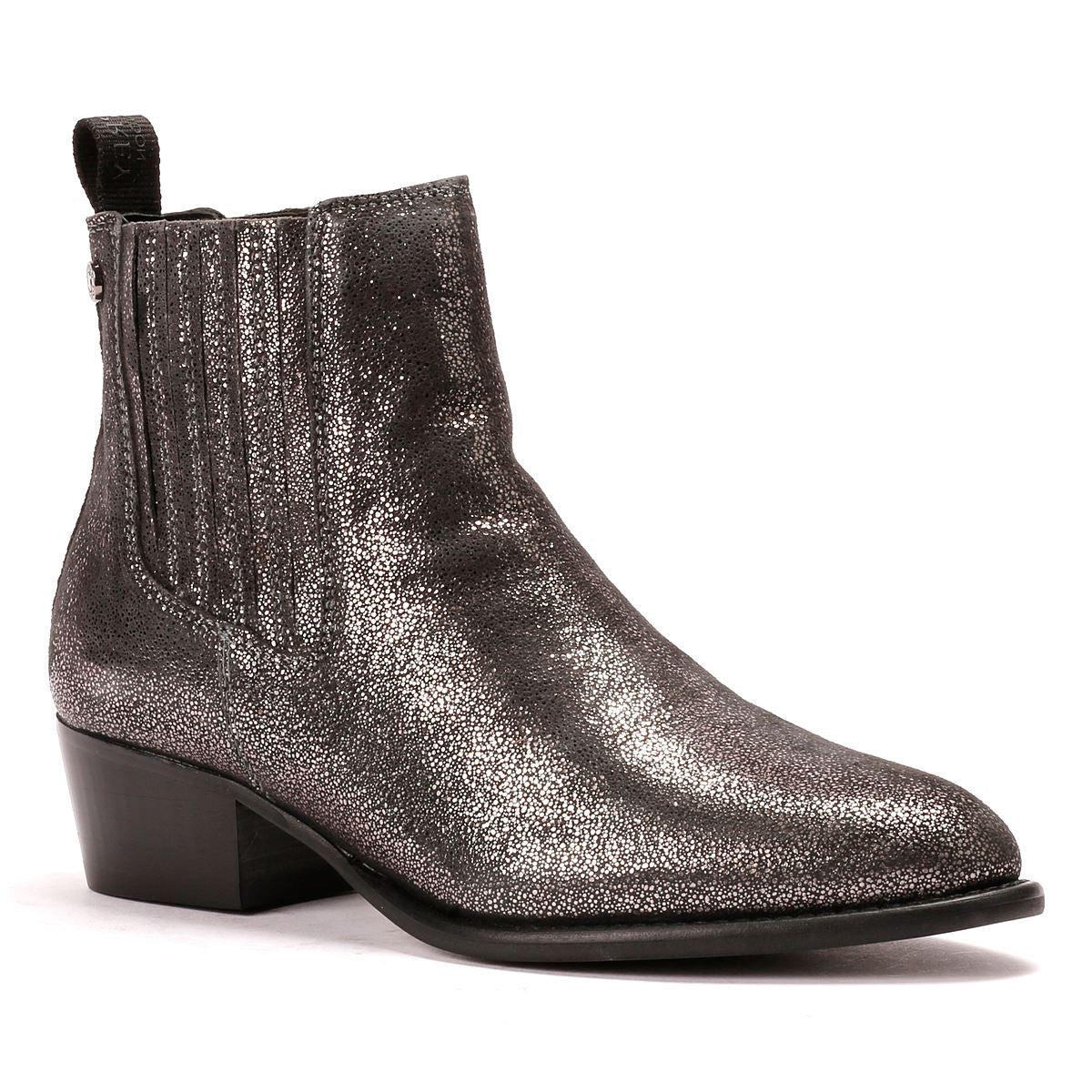 Osprey London The Janey Bottes Grises En Cuir Pour Femmes