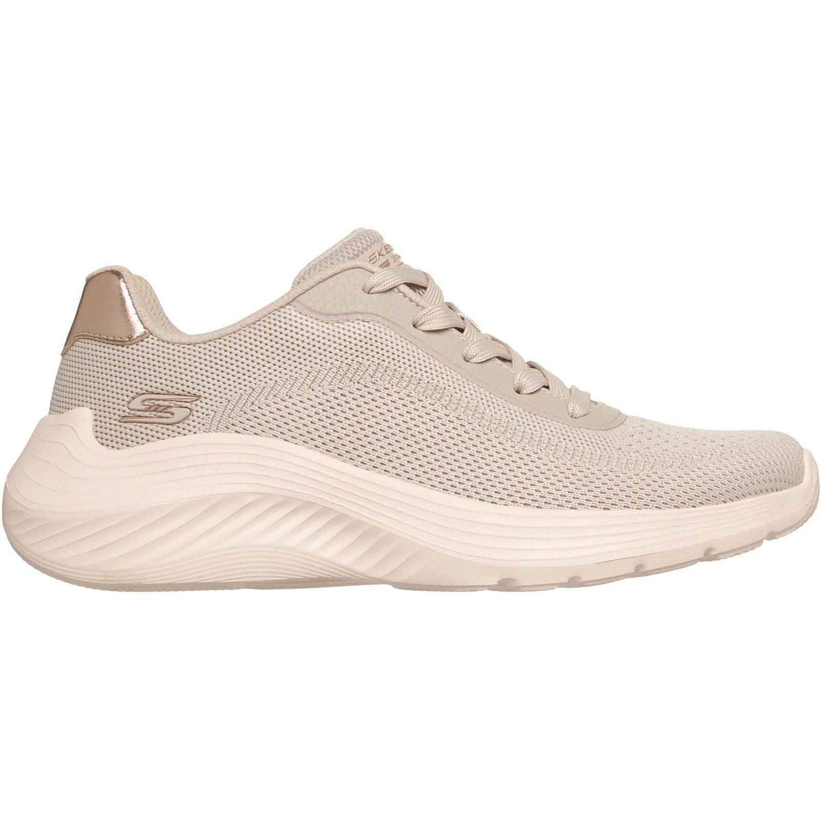 Skechers Bobs Squad Waves Current Look Baskets Blanches Cassées Pour Femmes En Textile