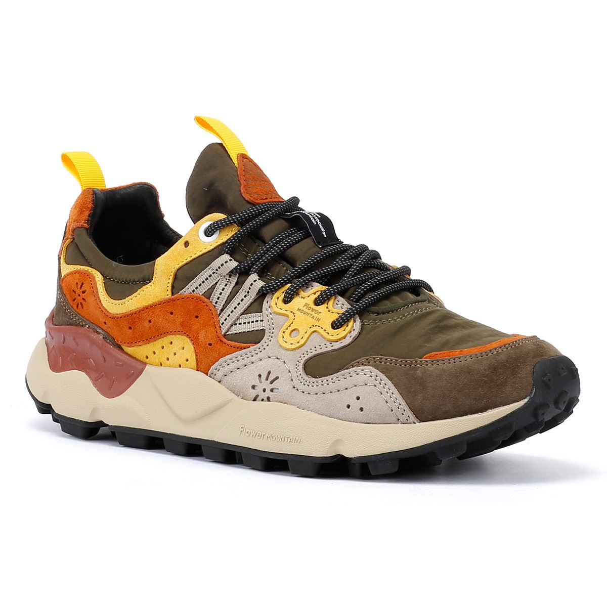 Flower Mountain Yamano 3 Baskets Pour Hommes En Daim Gris/Jaune