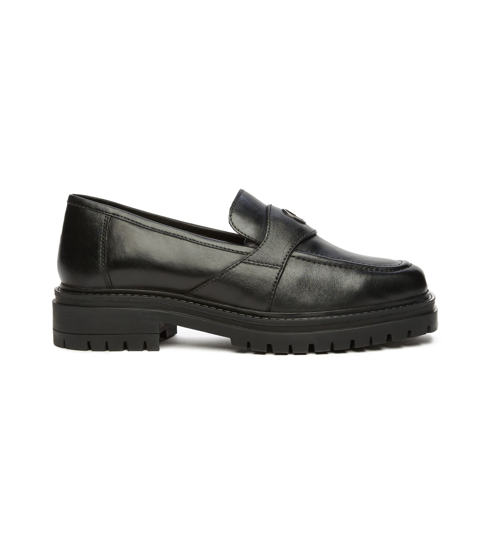 Osprey London The Greenwich Mocassins En Cuir Pour Femmes Noirs
