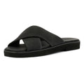 TOMS Mae Crossover Sandales Noires Pour Femmes En Cuir