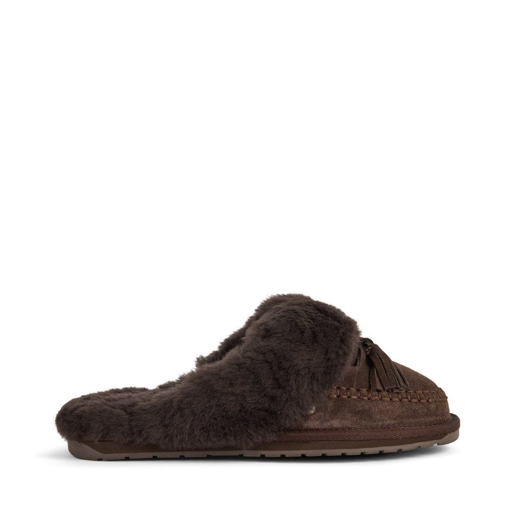 Emu Australia Tahnee Chaussons En Suède Pour Femmes Marron