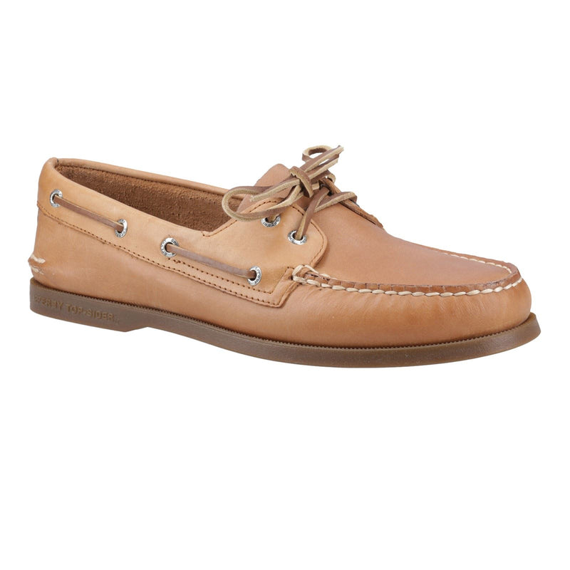 Sperry Authentic 2 Eye Chaussures Bateau Pour Homme En Cuir Couleur Noix De Muscade