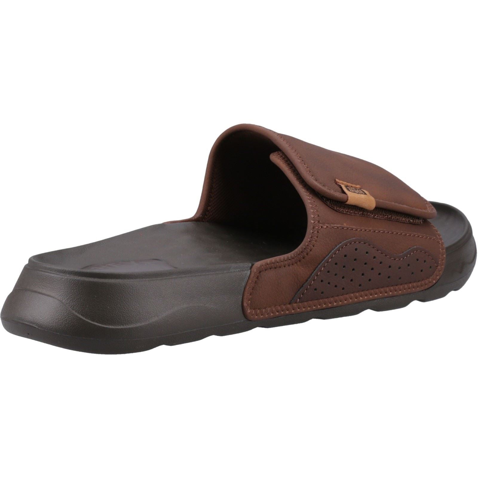 HEYDUDE Shore Slide Classic Slides Pour Hommes En Polyester Downtown Brown/Delicioso Brown
