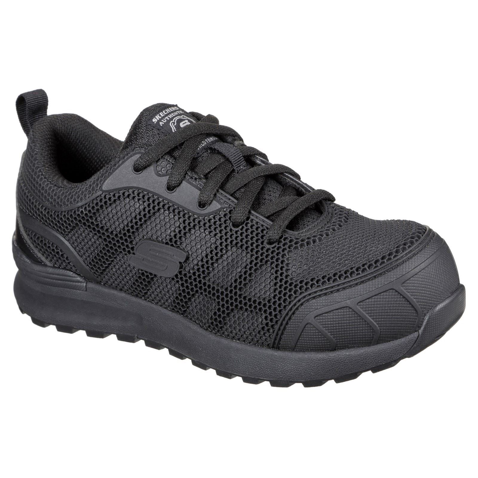 Skechers Workwear Bulklin Ayak Baskets De Sécurité En Nylon Pour Femmes Noires/Noires